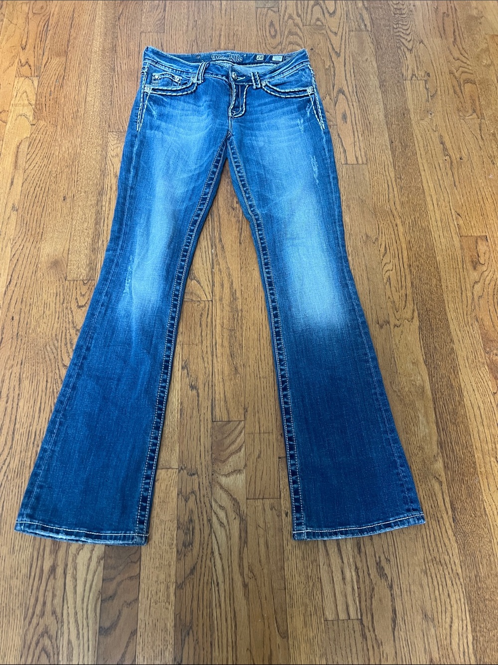 Miss Me women's low rise boot cut flare jeans size 28